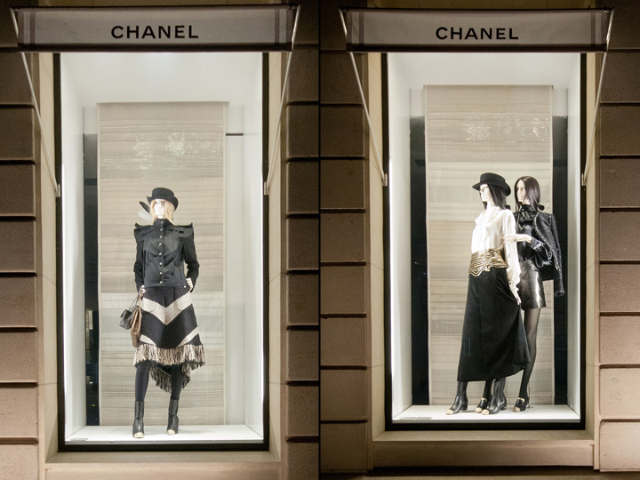 Черно белые витрины. Витрина Париж Chanel 1940. Kidult витрины бутиков Chanel. Шанель украсили бутик в Париже. Витрина магазина Chanel.