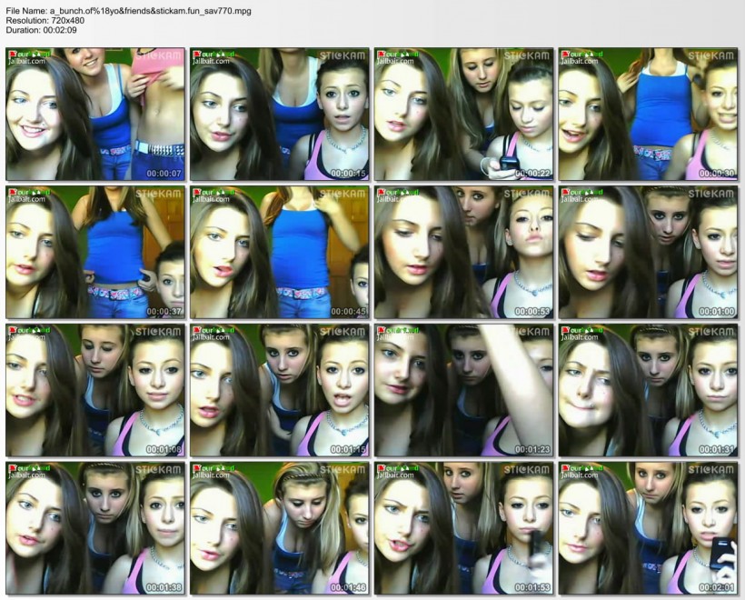 a bunch of girls on stickam tease.